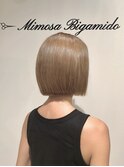 ▼40代ボブ 大人のダークミルクティーカラー