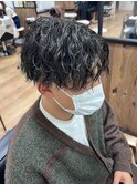 ツイストスパイラルパーマメンズカットメンズサロンフェード眉毛