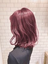 アース 東戸塚店(HAIR & MAKE EARTH)&nbsp;20代30代ソフトウルフ肩ラインダブルカラーピンクカラーボブ