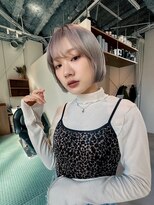 エルム 原宿 表参道(yelm)&nbsp;ホワイトブロンド×ボブ/ブリーチ/ダブルカラー/韓国/レイヤー