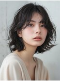 黒髪/オリーブグレー/ココアベージュ/小顔/クラゲヘアー【千葉】