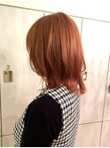 顔周りレイヤー×オレンジブラウン