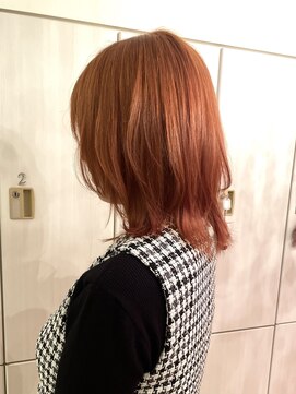 顔周りレイヤー×オレンジブラウン