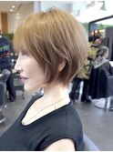 【３０代４０代５０代】くびれショート/白髪ぼかし/ベージュ