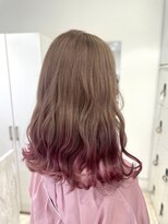 ケンジ 平塚 アネッタ(KENJE annetta)&nbsp;《ピンク特集》ピンク×ミルクティー　グラデーション