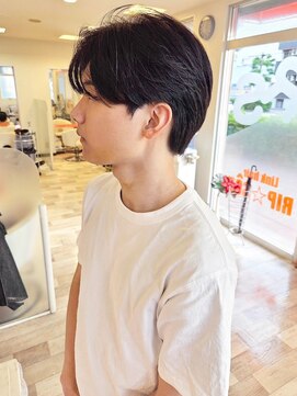 リップソウル(RIP SOUL) 《RIP SOUL》刈り上げなし 黒髪シースルーラウンドマッシュ
