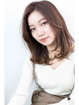 ラフィス ヘアー リアン 西宮北口店(La fith hair lien) 【Lafith】シアーブラウン×ロブスタイル