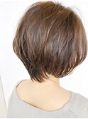 30代40代50代/大人女子向けナチュラルショート/シフォンベージュ