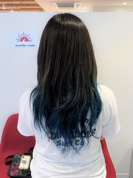 アズールサン 草加西口店(azule-sun) グラデーションカラー　ブルー[カラー/デザインカラー/草加駅]