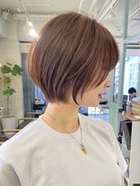 ロンドブルーム 天神大名店(Lond Bloom)&nbsp;大人美人ショートボブ　マロンベージュ　ハイライト