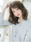 *mod's姪浜*…インナーハイライト小顔くせ毛風フェザーボブe