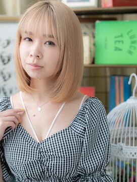 カバーヘア ブリス 戸田公園西口店(COVER HAIR bliss) 韓国風大人ハイライト前下がりボブディa戸田公園20代30代40代