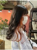 オレンジインナーカラー♪