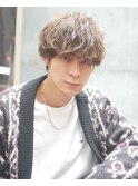 ツイストスパイラルパーマ波打ちマッシュ刈り上げ