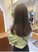 透明感たっぷり◎ミントベージュ×セット簡単セミロングヘア