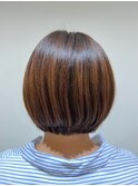 小顔効果◎丸みショートボブ