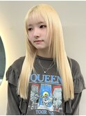 ミルクティーベージュダブルカラーインナーカラーハイライト