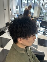 オーシャントーキョー(OCEAN TOKYO)&nbsp;メンズパーマツイスパ波巻きスパイラルマッシュセンターパート