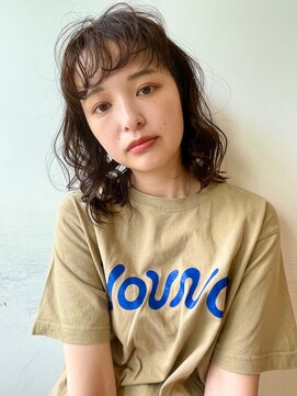 ガーデン 銀座(GARDEN) デジタルパーマ　ブルーブラック　イメチェン　お洒落ヘア