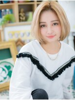 カバーヘア ブリス 戸田公園西口店(COVER HAIR bliss) ハイトーンカラー切りっぱなしボブc6戸田公園10代20代30代