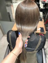 ダブルカラー ケアブリーチ 艶ベージュ 質感再整