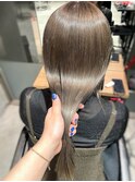 ダブルカラー ケアブリーチ 艶ベージュ 質感再整