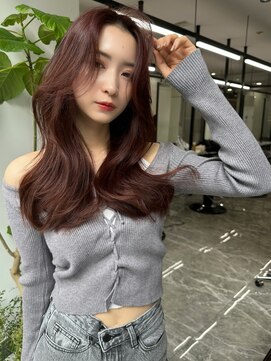 ノイズ キョウト(NOISM Kyoto) デザインカラー/レイヤーカット/ウェットヘア/オリーブベージュ