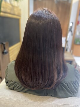 ヘアリゾート粋 リマ 銀座店(lima) ダークピンクグレージュ/丸みロング