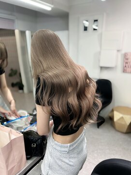 ペレ 渋谷(PELE) ホワイトグレージュ/デジタルパーマ/チェリーブラウン/渋谷