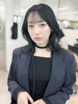 アルバム 渋谷パルコ(ALBUM) おくれ毛顔周りレイヤーくびれミディ韓国ヘア_F50035