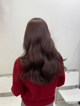 韓国顔まわりレイヤーカットグレージュオリーブベージュブラウン