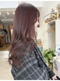 卒業カラーにおすすめ ブリーチなしピンクブラウン
