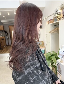 オリビアヘアー(OLIVIA HAIR) 卒業カラーにおすすめ ブリーチなしピンクブラウン