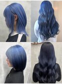 初カラー案　色落ちがグレー系になるネイビーカラー◎