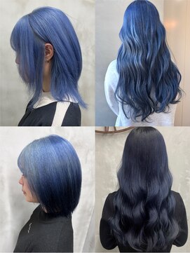 サロウィン 広島(SALOWIN) 初カラー案　色落ちがグレー系になるネイビーカラー◎