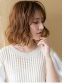 ミルクブラウン大人かわいいゆるふわプードルボブX上尾20代30代