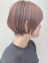 ステアケース ギンザセブン(stair:case ginza7) 大人ピンクブラウン暖色人気ヘアカラー丸みショートボブ