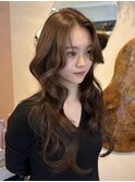 韓国風くびれウェーブロングレイヤー