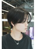 ハンサムショート、ショートカット、センターパート