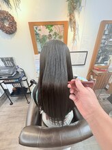 アジュガヘア(ajuga hair) 髪質改善+縮毛矯正と似合わせカット