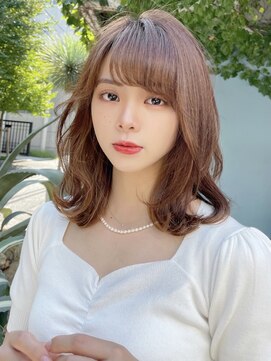 ルームバイシー 新宿(Loom. by Sea) 大人かわいいくびれヘア/ショコラベージュ/ベビーバング