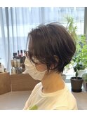 大人女性の柔らかシルエット ショートボブ