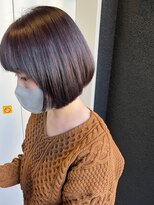 リィリ バイ ロダット 横浜(rili by LODAT)&nbsp;前下がりボブチェリーパープル【rili横浜】