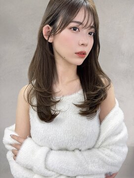 インビテーション(invitation) レイヤーロング大人かわいいカーキベージュヘルシースタイル