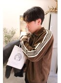 【Lookat】20代30代40代クリームパーマニュアンスセンターパート