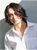 ミディアムスパイラルパーマツーブロック束感モテる長め