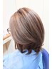 明るく染まる白髪染め3Dヘアカラー＋ブロー￥13200→￥9900