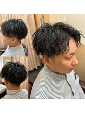 銀座マツナガ 神田店 30代40代無造作ツイストスパイラルツーブロック