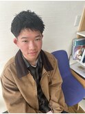 クロップヘア×ピンパーマ