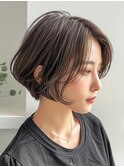 イメチェン 外はね ボブ 美髪 ワイドバング ブルーブラック